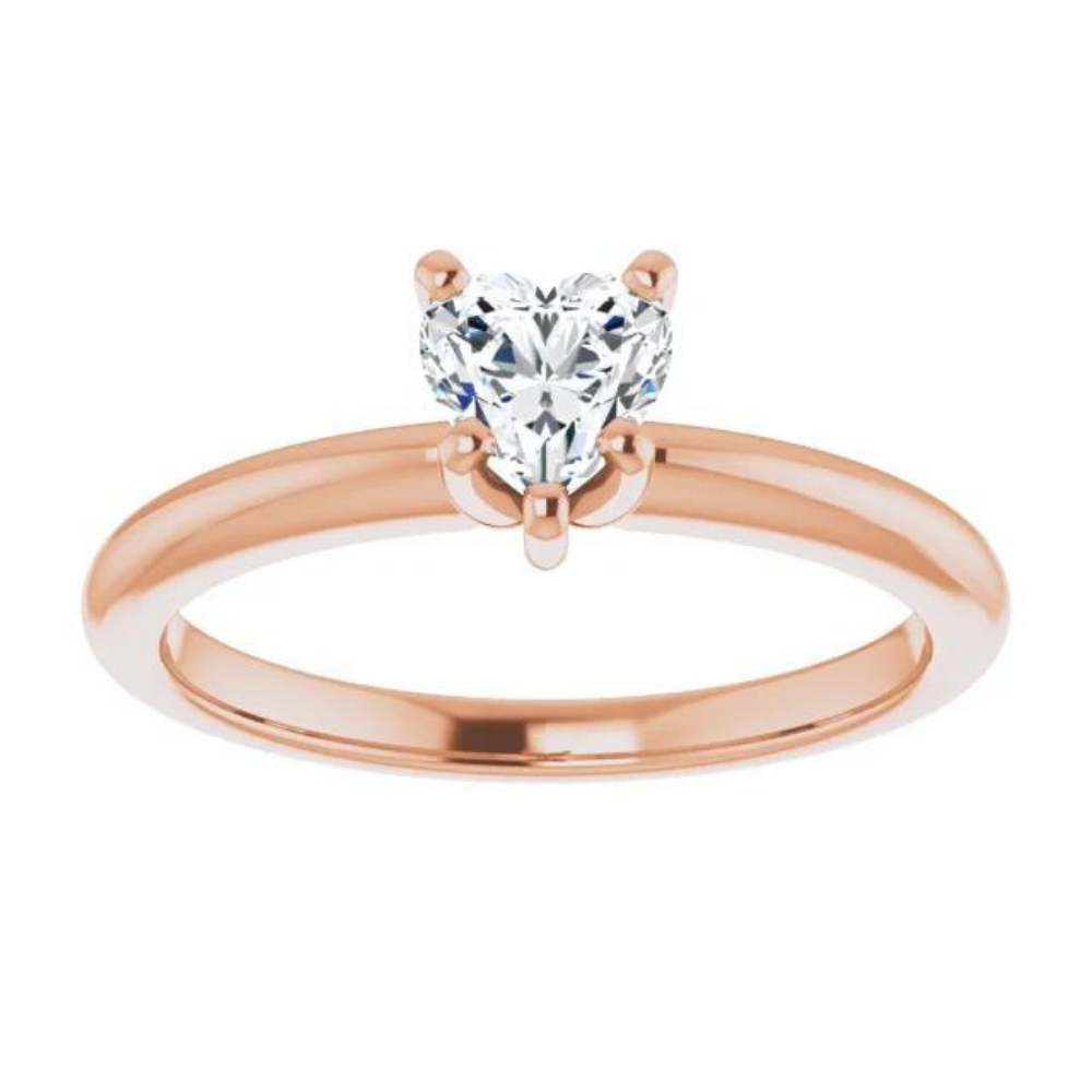 Heart Moissanite Classic Solitaire Ring