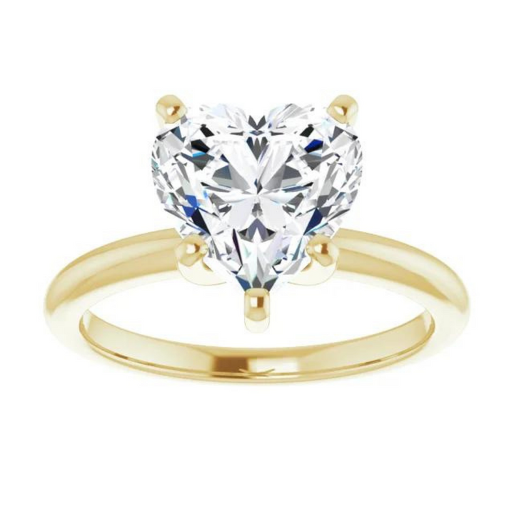 Heart Moissanite Classic Solitaire Ring