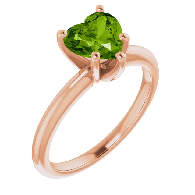 Classic Ring Mounting for 7x7 mm Heart Solitaire (mount only)