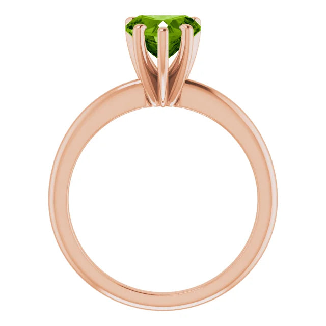 Classic Ring Mounting for 7x7 mm Heart Solitaire (mount only)