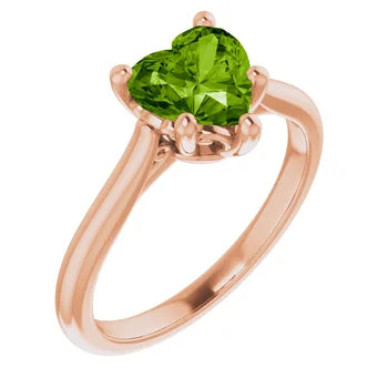 Fancy Ring Mounting for 7x7 mm Fancy Heart Solitaire (mount only)