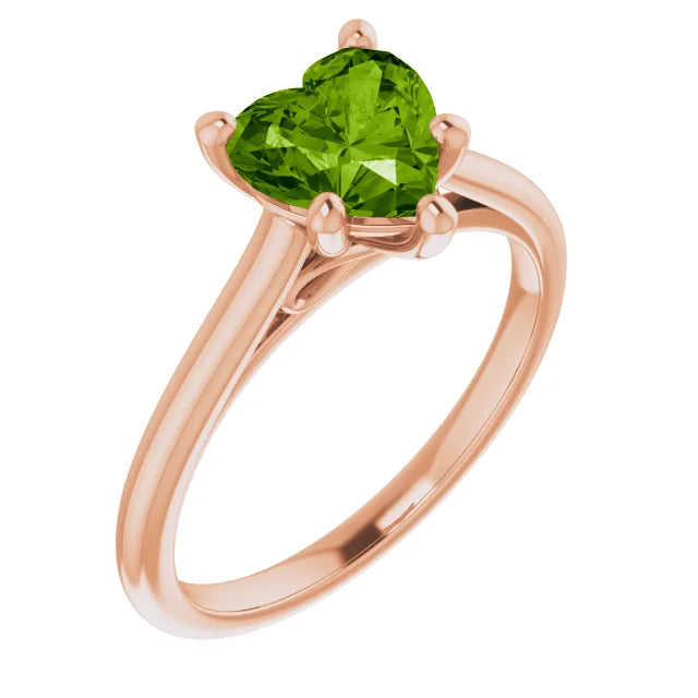 Infinity Ring Mounting for 7x7 mm Heart Solitaire (mount only)