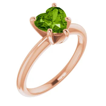Simple Ring Mounting for 7x7 mm Heart Solitaire (mount only)