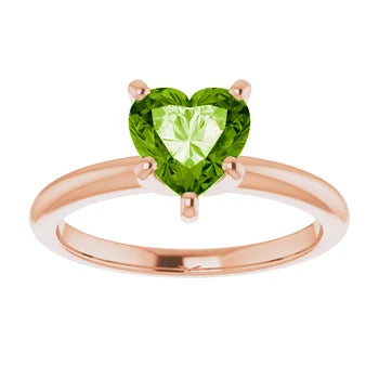 Simple Ring Mounting for 7x7 mm Heart Solitaire (mount only)