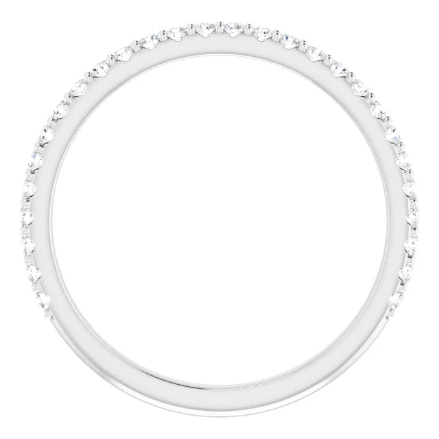 Lab-Grown Diamond Accented Wedding Band