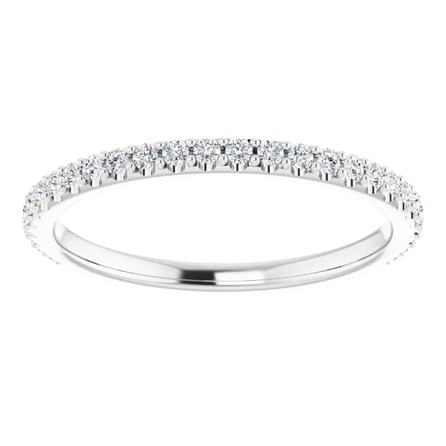 Lab-Grown Diamond Accented Wedding Band