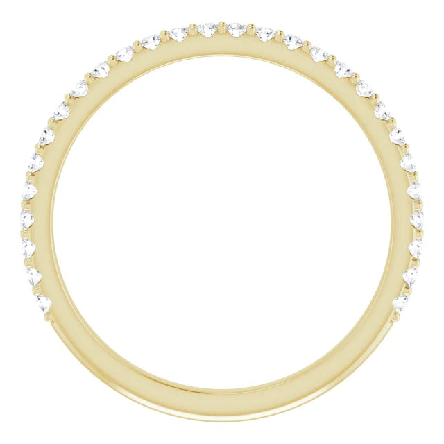 Lab-Grown Diamond Accented Wedding Band