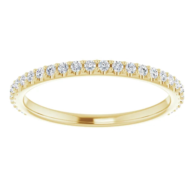 Lab-Grown Diamond Accented Wedding Band