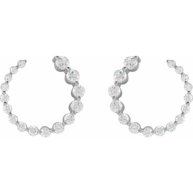 Lab-Grown Diamond Front Back Earrings