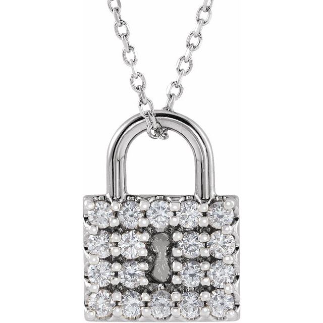 Moissanite Lock Necklace