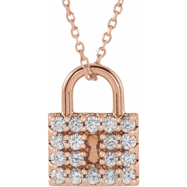 Moissanite Lock Necklace