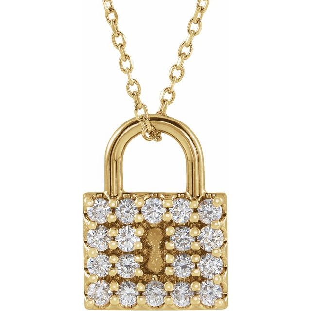 Moissanite Lock Necklace