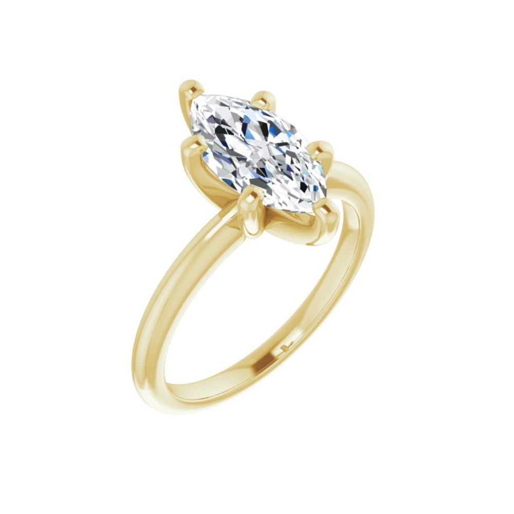 Marquise Classic Solitaire Ring Mounting (mount only)