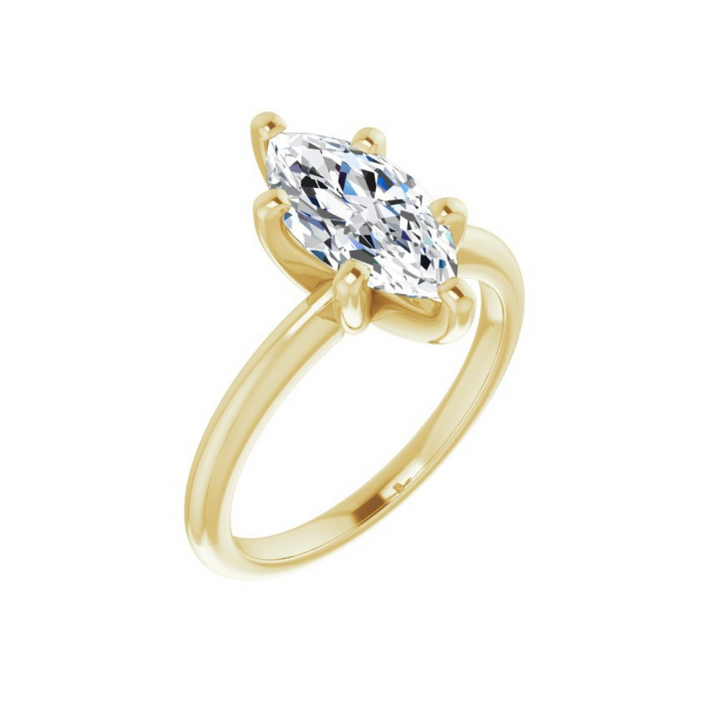 Marquise Moissanite Classic Solitaire Ring