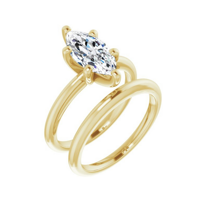 Marquise Classic Solitaire Ring Mounting (mount only)