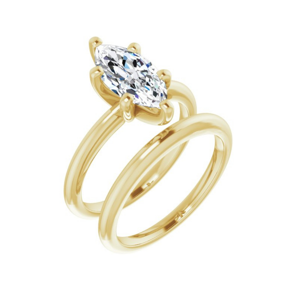 Marquise Moissanite Classic Solitaire Ring