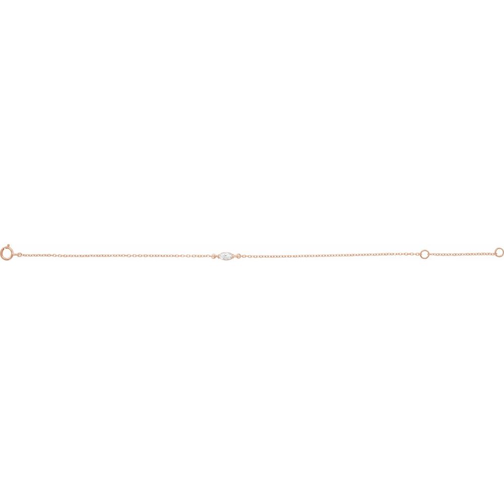 Marquise Lab-Grown Diamond Adjustable Bracelet