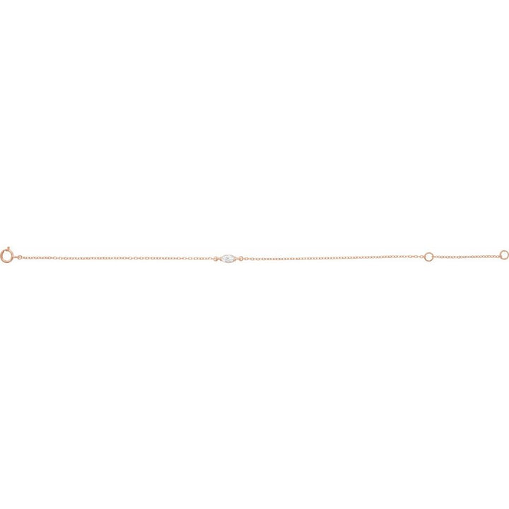 Marquise Lab-Grown Diamond Adjustable Bracelet