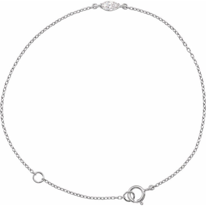 Marquise Lab-Grown Diamond Adjustable Bracelet