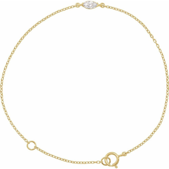 Marquise Lab-Grown Diamond Adjustable Bracelet