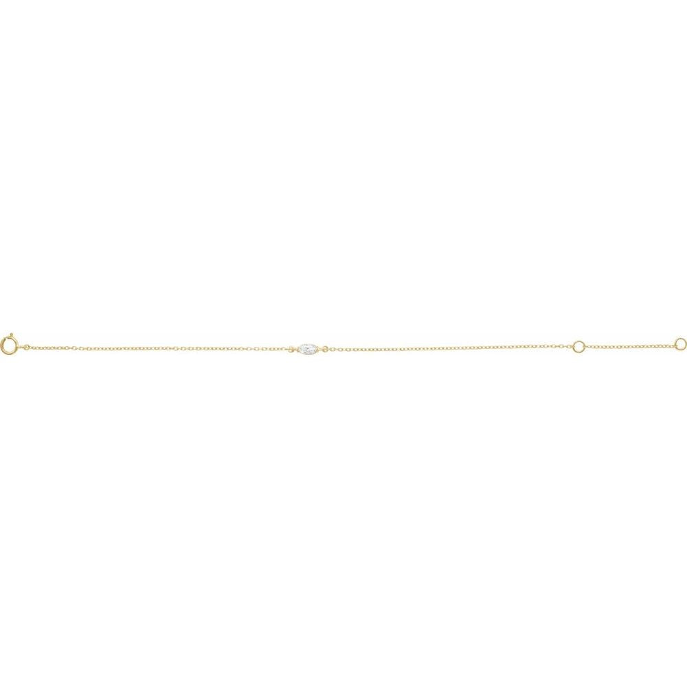 Marquise Lab-Grown Diamond Adjustable Bracelet