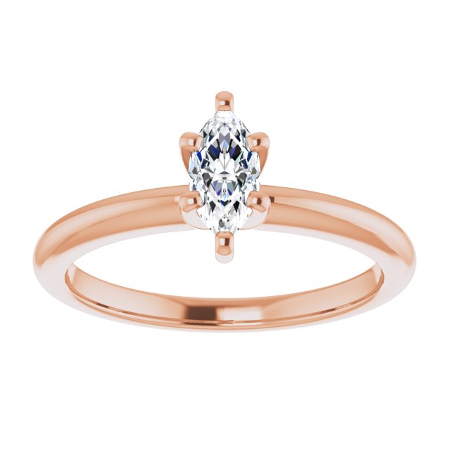 Marquise Moissanite Classic Solitaire Ring