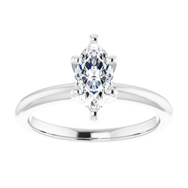 Marquise Moissanite Classic Solitaire Ring