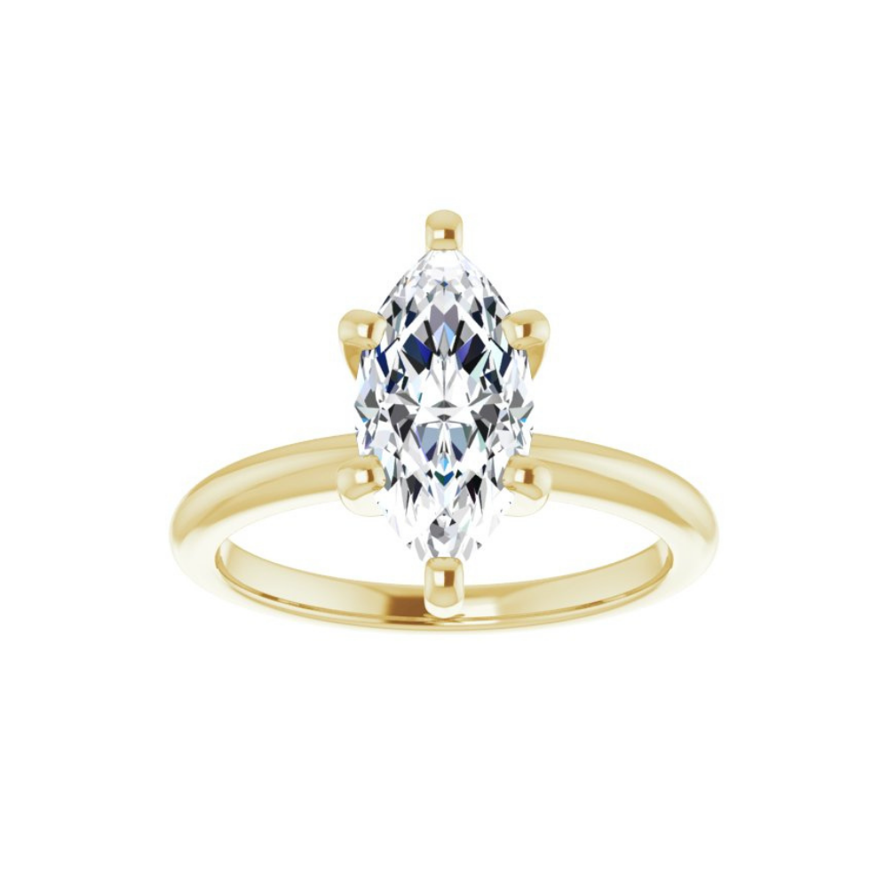 Marquise Moissanite Classic Solitaire Ring