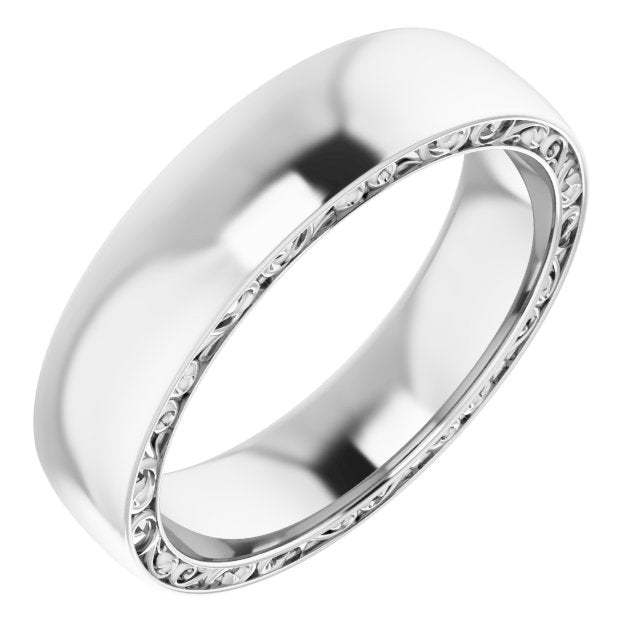 Men's Scroll Wedding Band