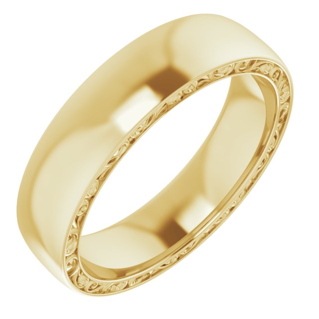 Men's Scroll Wedding Band