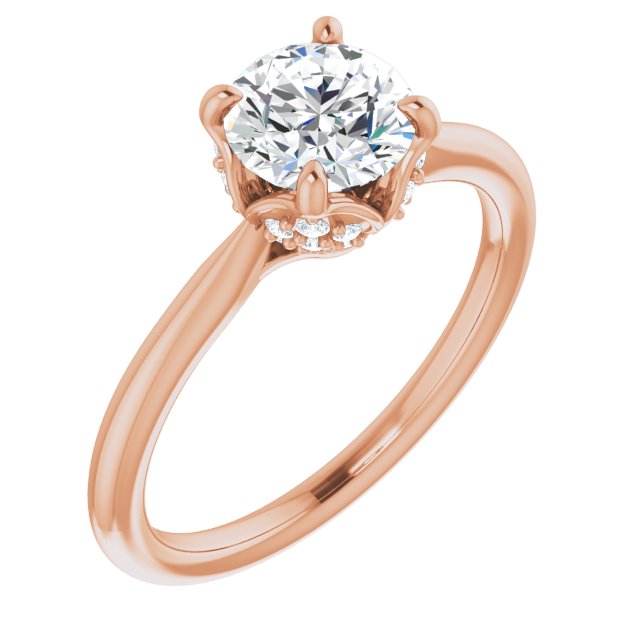 Moissanite Floral Lab-Grown Diamond Accented Ring