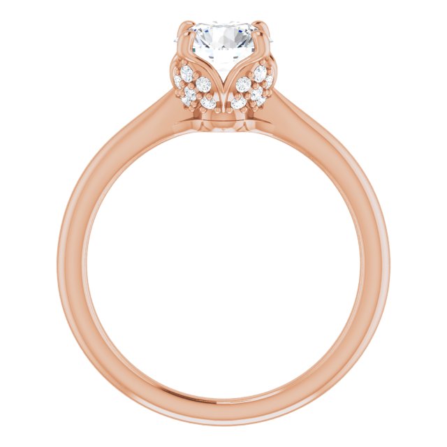 Moissanite Floral Lab-Grown Diamond Accented Ring