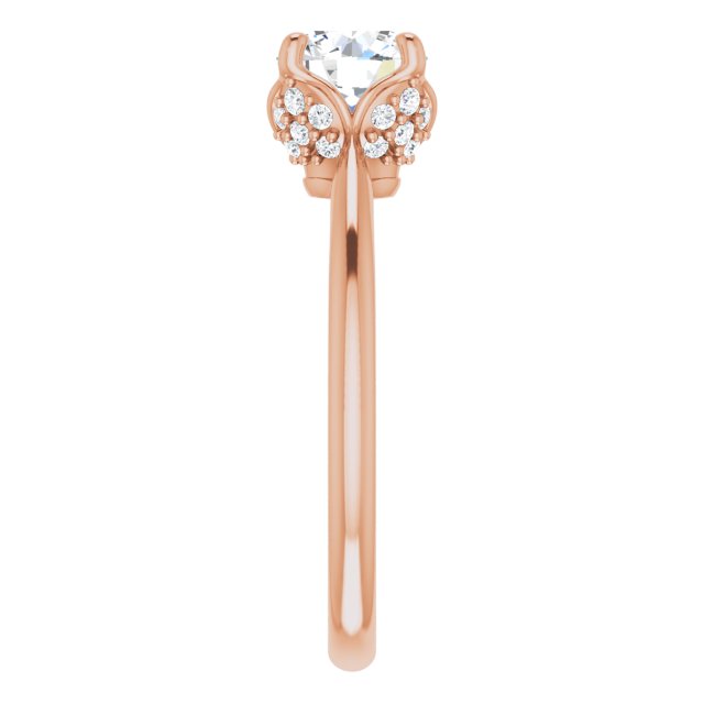 Moissanite Floral Lab-Grown Diamond Accented Ring