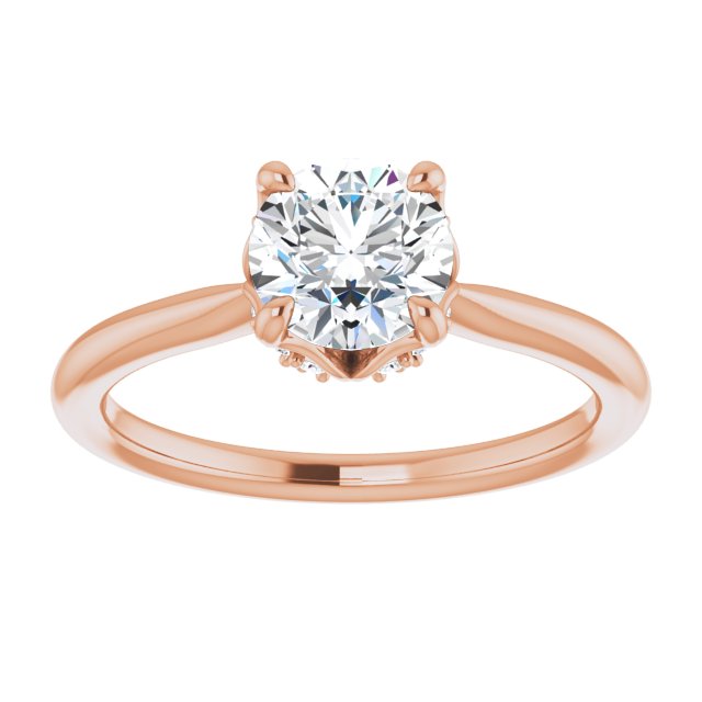 Moissanite Floral Lab-Grown Diamond Accented Ring