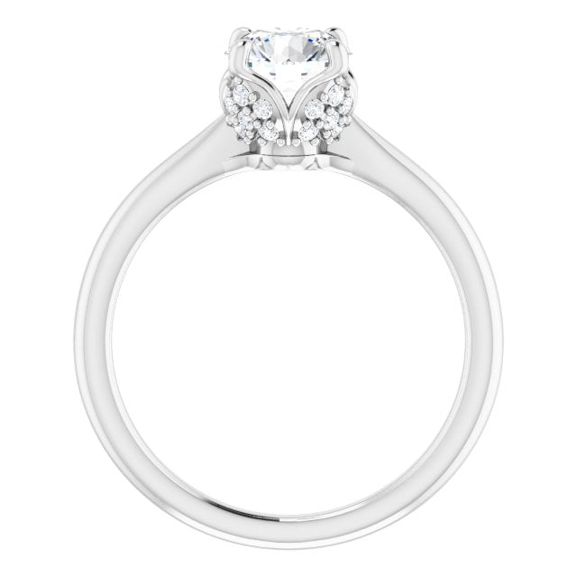 Moissanite Floral Lab-Grown Diamond Accented Ring