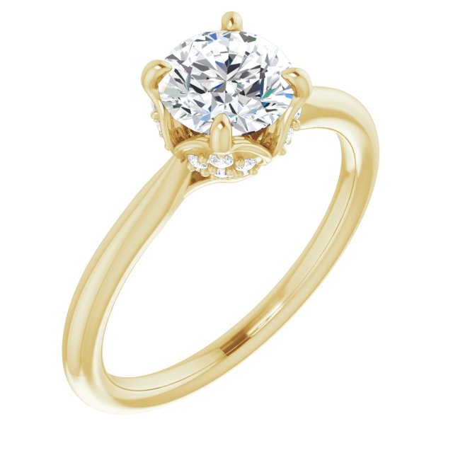 Moissanite Floral Lab-Grown Diamond Accented Ring