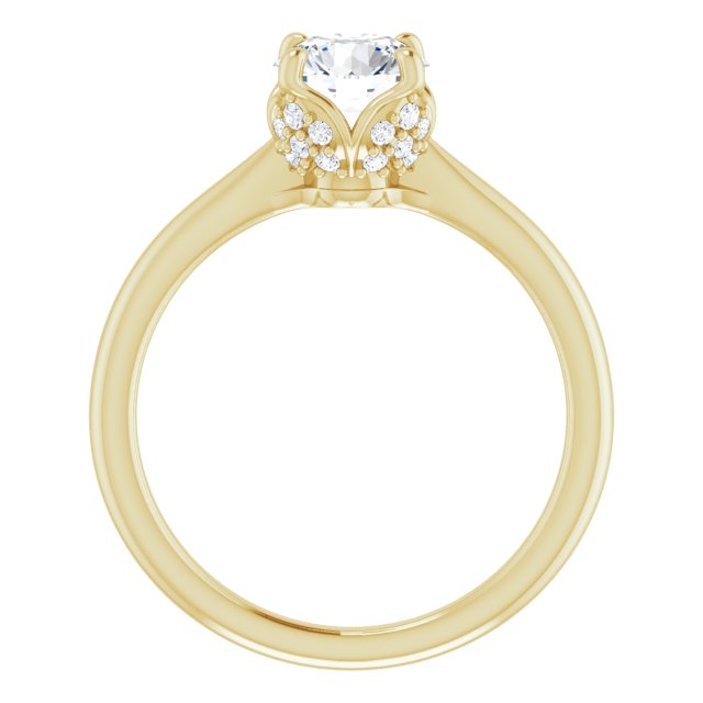 Moissanite Floral Lab-Grown Diamond Accented Ring