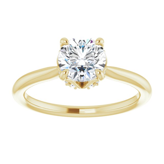 Moissanite Floral Lab-Grown Diamond Accented Ring