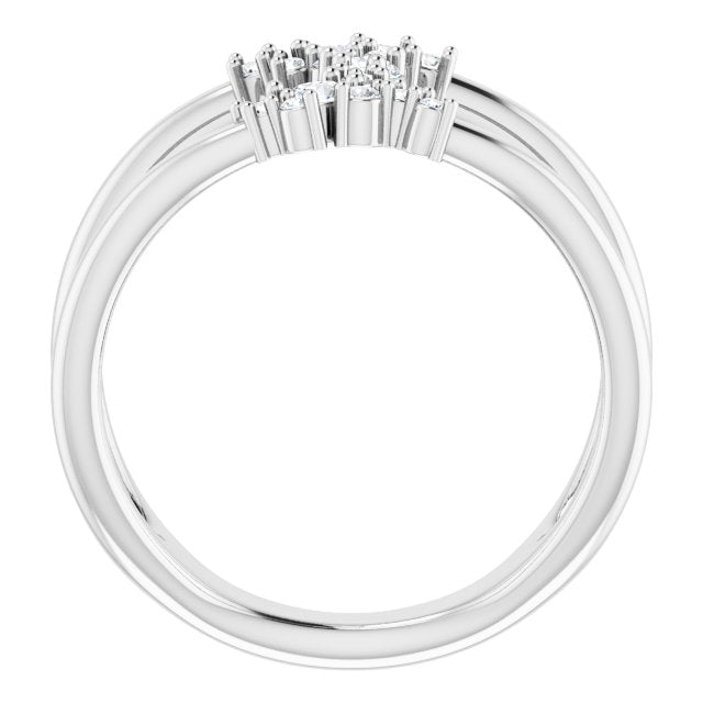 Open Space Lab-Grown Diamond Cluster Ring