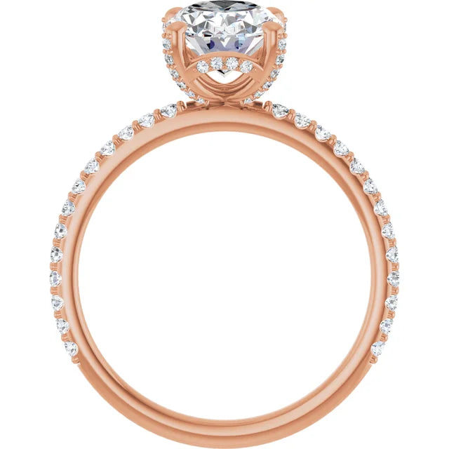 Oval 2 CTW Lab-Grown Diamond Accented Ring