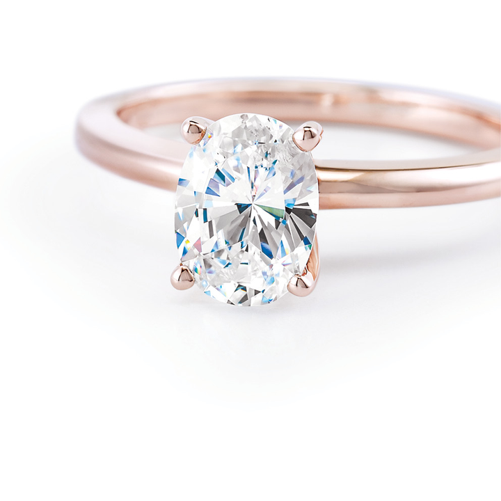 Oval Moissanite Classic Solitaire Ring