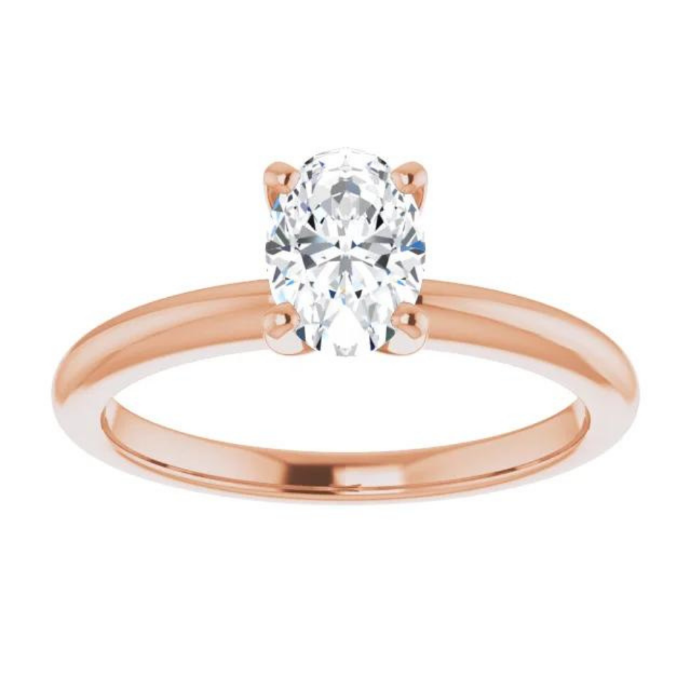 Oval Moissanite Classic Solitaire Ring