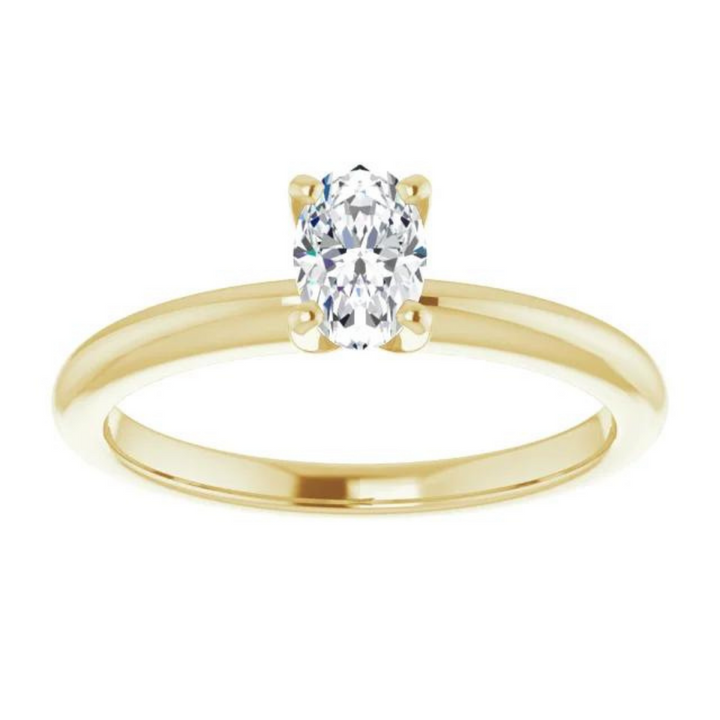 Oval Moissanite Classic Solitaire Ring