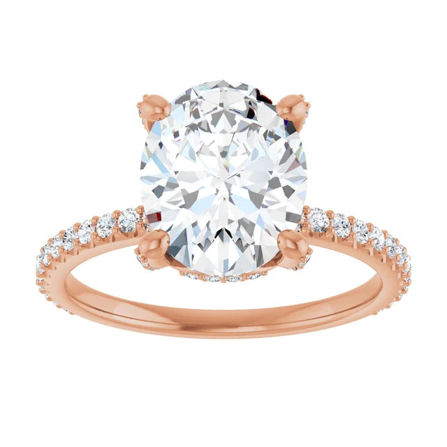 Oval 2.75 CTW Lab-Grown Diamond Accented Ring