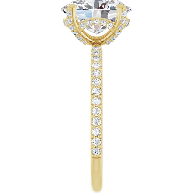 Oval 2.75 CTW Lab-Grown Diamond Accented Ring