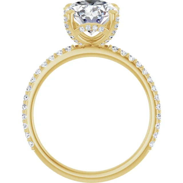 Oval 2.75 CTW Lab-Grown Diamond Accented Ring