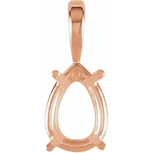Pear Solitaire Pendant Mount (mount only)