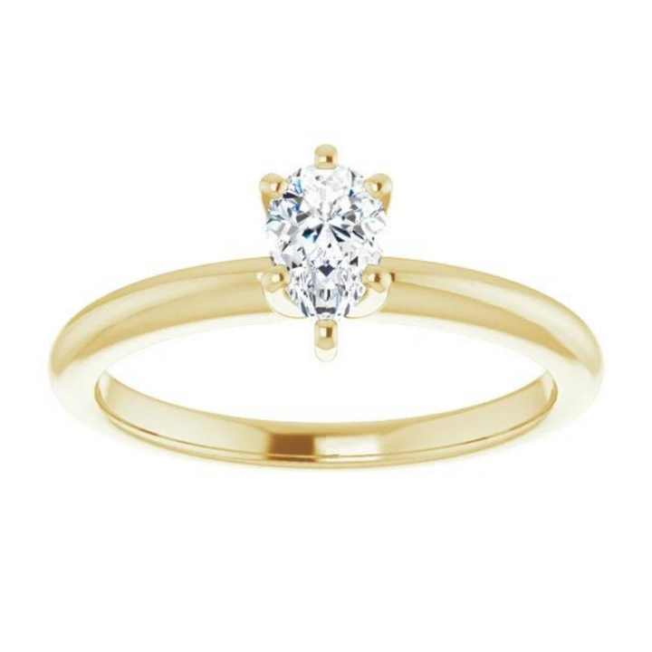 Pear Classic Solitaire Ring Mounting (mount only)