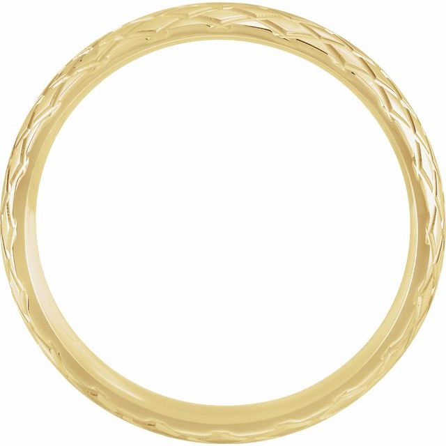 Men's Rhombus Textured Wedding Band