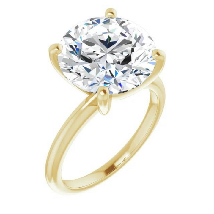 Round Moissanite Classic Solitaire Ring